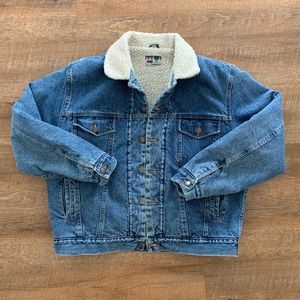 Vintage Denim jacket with Sherpa lining.